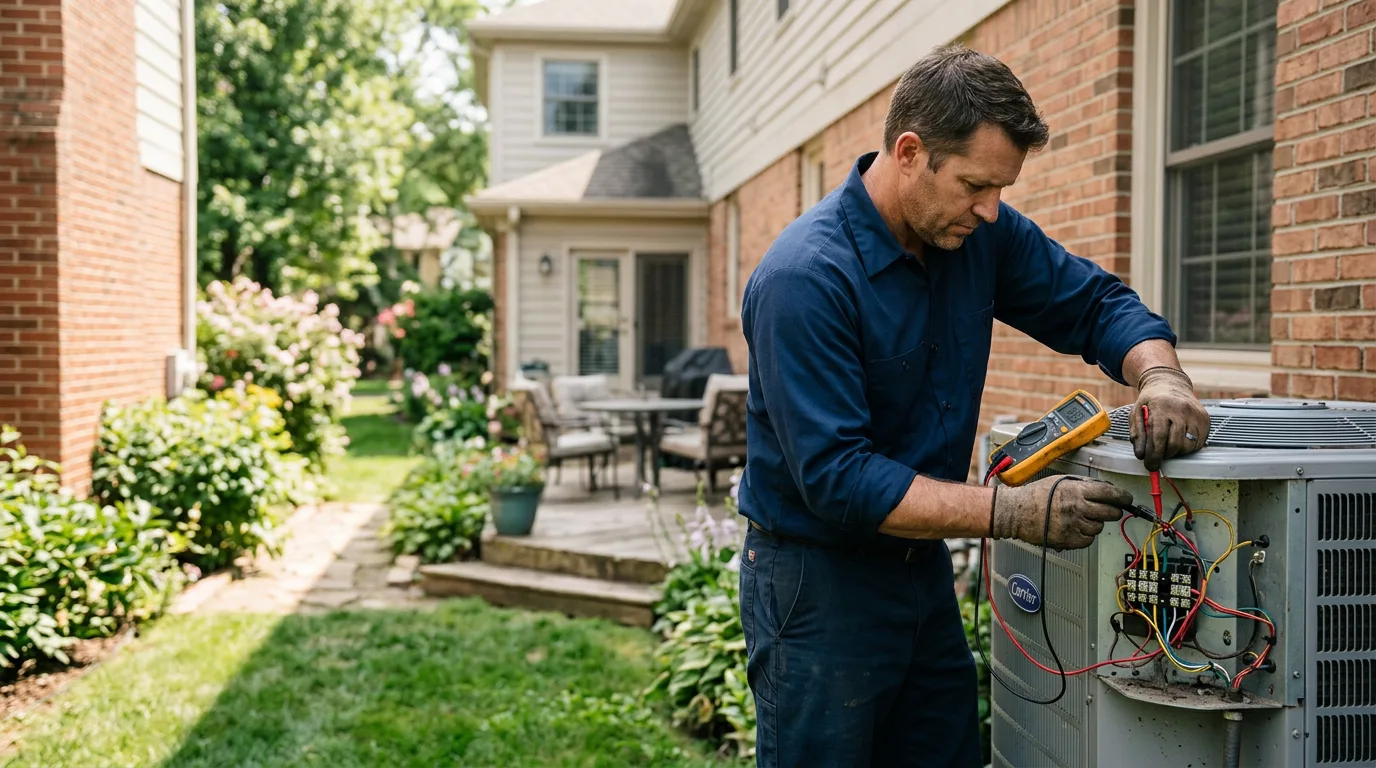 HVAC technician working near Fine, NY